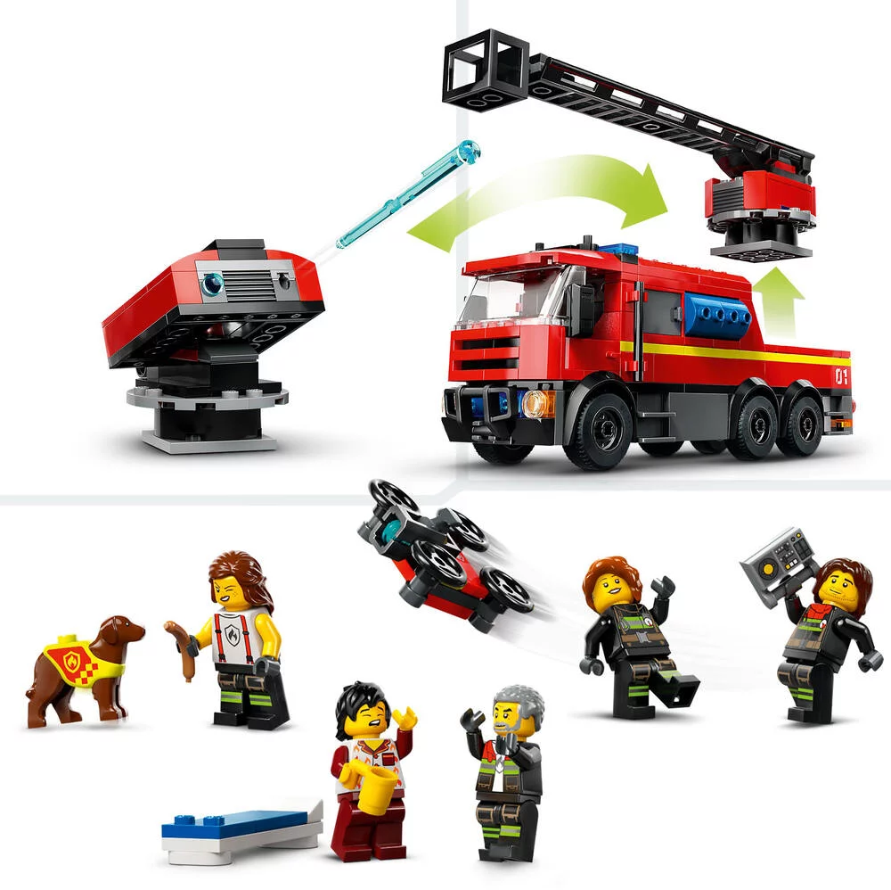 LEGO®CITY 60414 - LA CASERNE ET LE CAMION DE POMPIERS