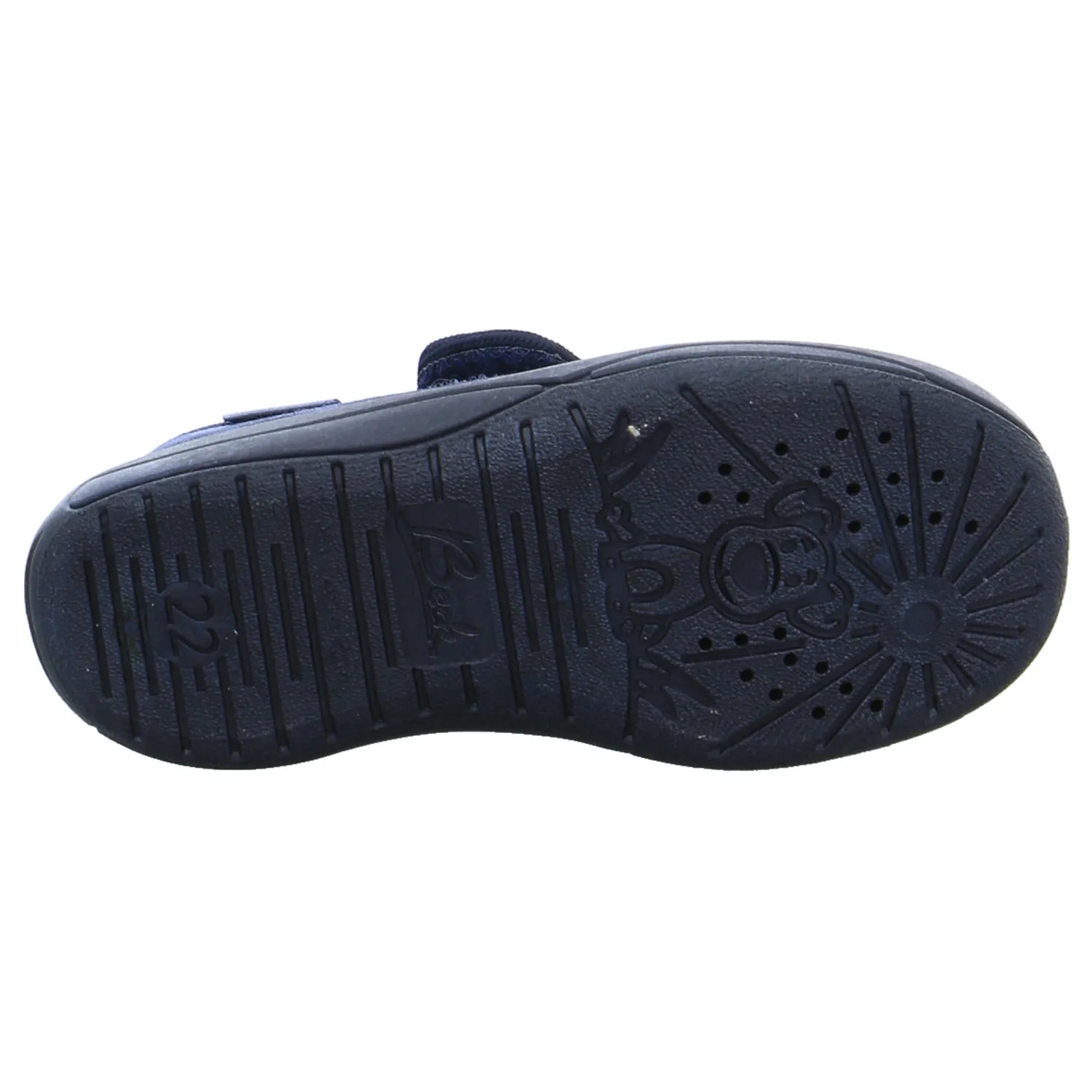 BECK Baby-Hausschuh Dunkelblau Textil  Baby Hausschuh