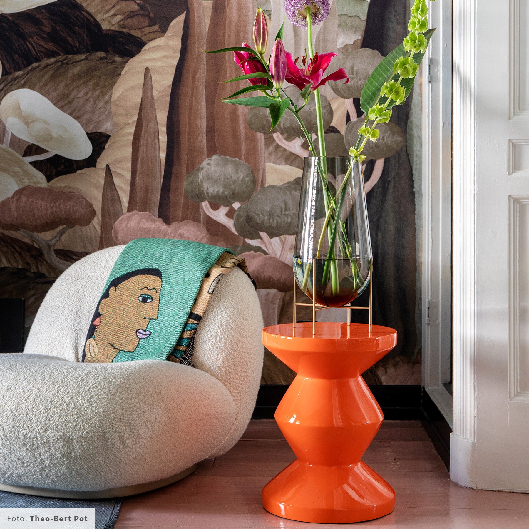 POLSPOTTEN Zig Zag Bijzettafel - Oranje