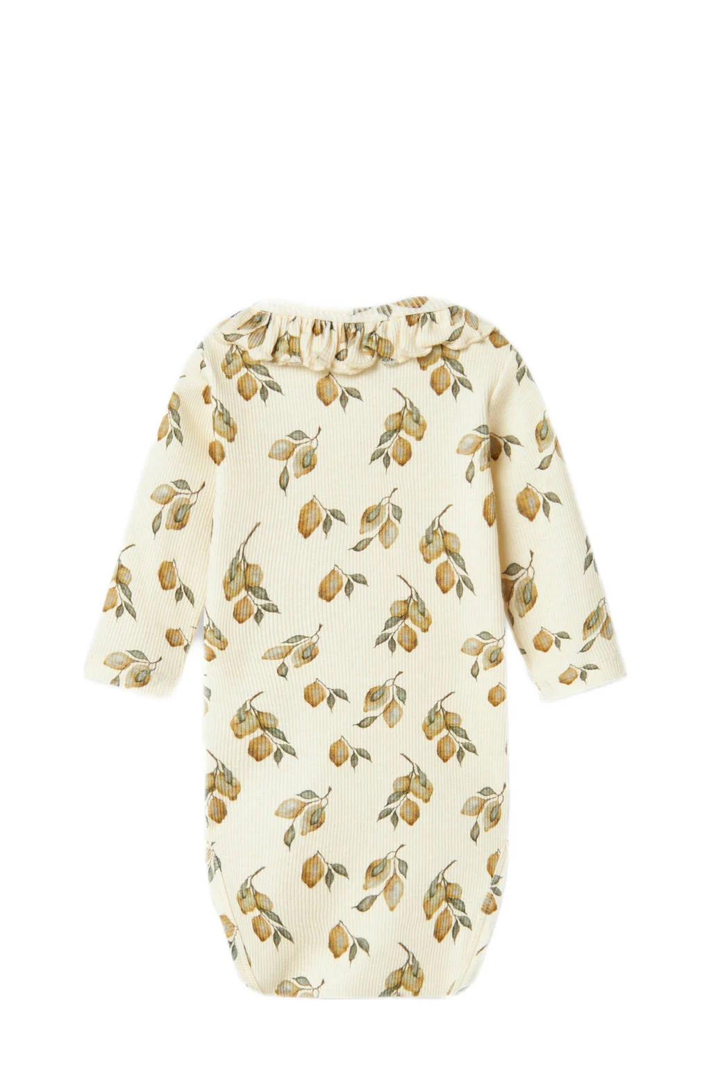 LIL' ATELIER romper met ruches offwhite/groen