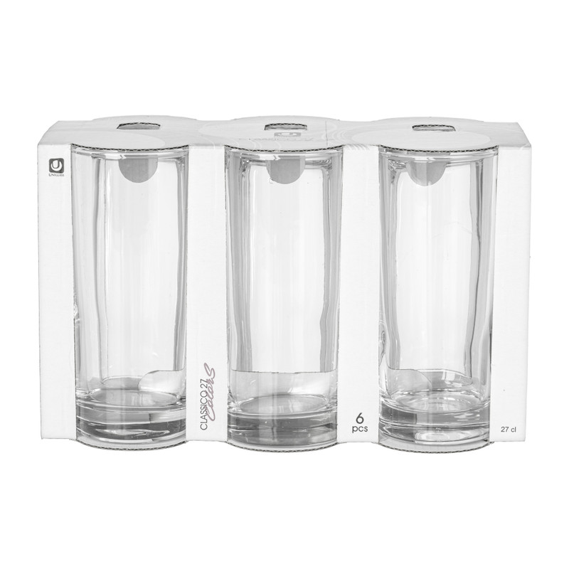 Longdrinkglazen - 270 ml - set van 6