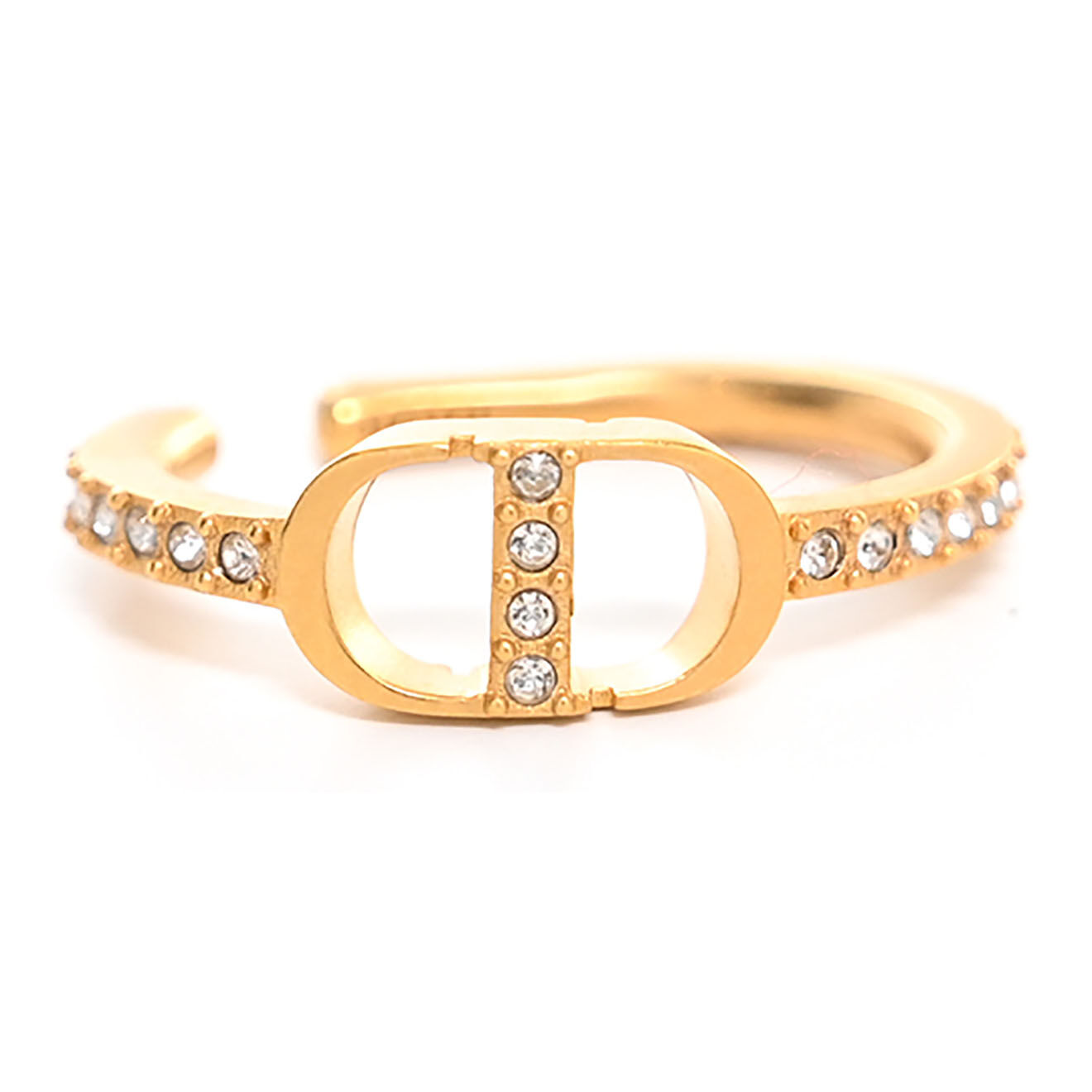 Dior Bijou d'oreille en Métal & Strass doré - Neuf avec étiquette