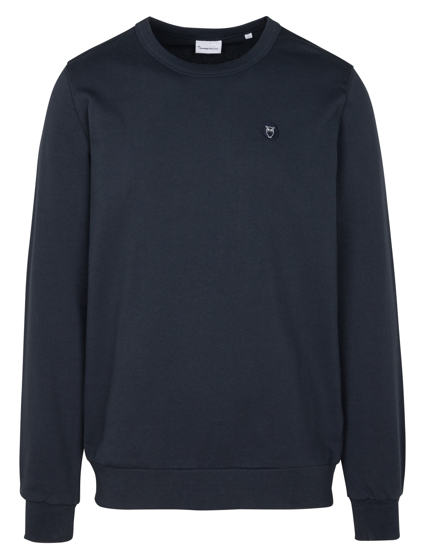 Sweat droit col rond en coton bio | Bleu