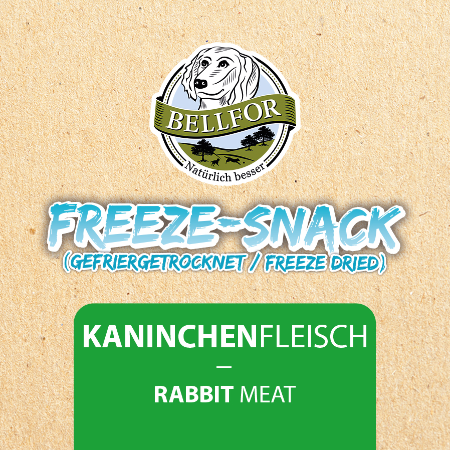 Friandise freeze pour chiens - viande de lapin (lyophilisée) - 50g