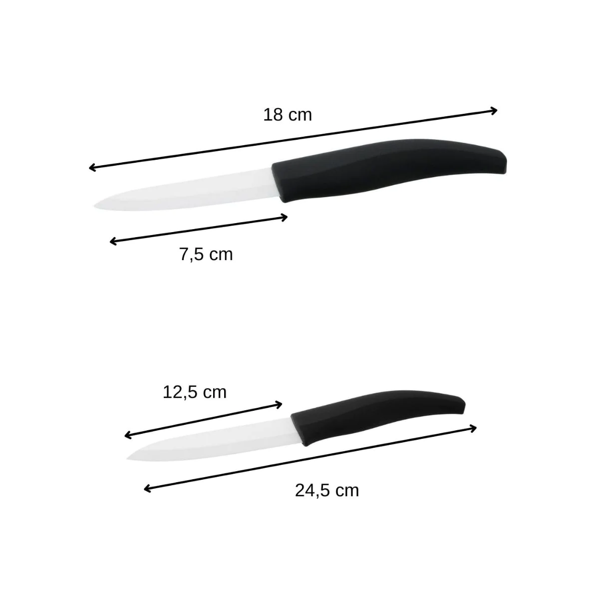 Set de 2 couteaux de cuisine lame en céramique