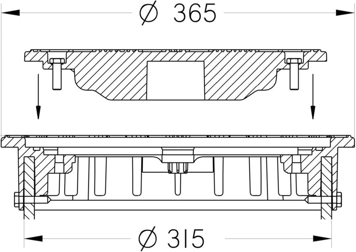 KG Schacht Revisionsschacht Abwasserschacht Kontrollschacht DN315 / DN110 - Komplett SET - Schachtboden + Rohr + Deckel + Gleitmittel