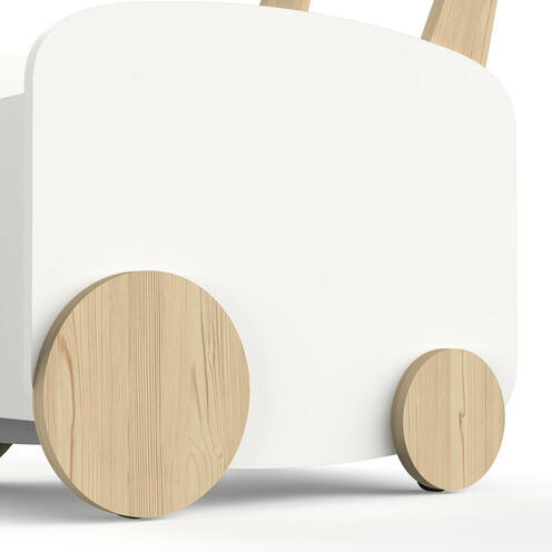 Chariot de rangement à roulettes FIRMIANA Blanc - CBA Meubles