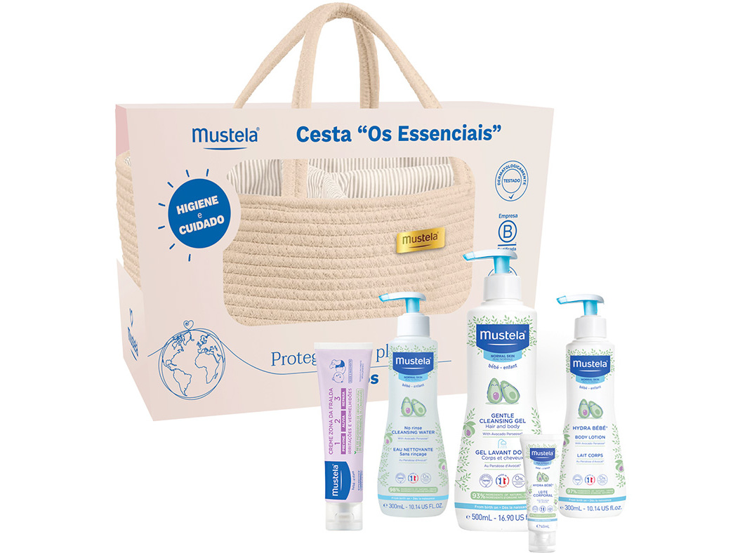 CESTA MUSTELA ESSENCIAIS COR CREME
