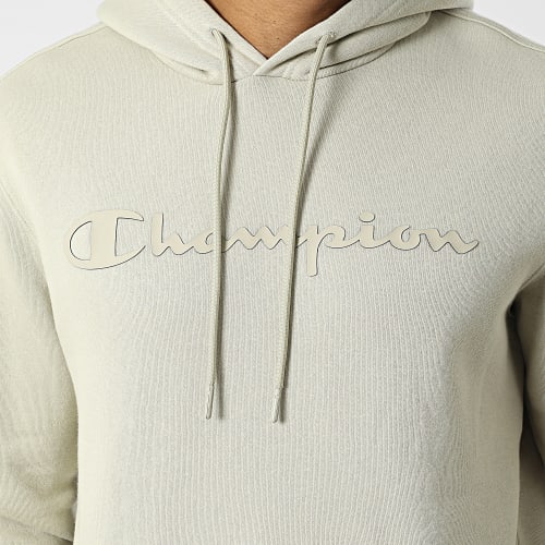 Sweat Capuche 218282 Vert Kaki Clair