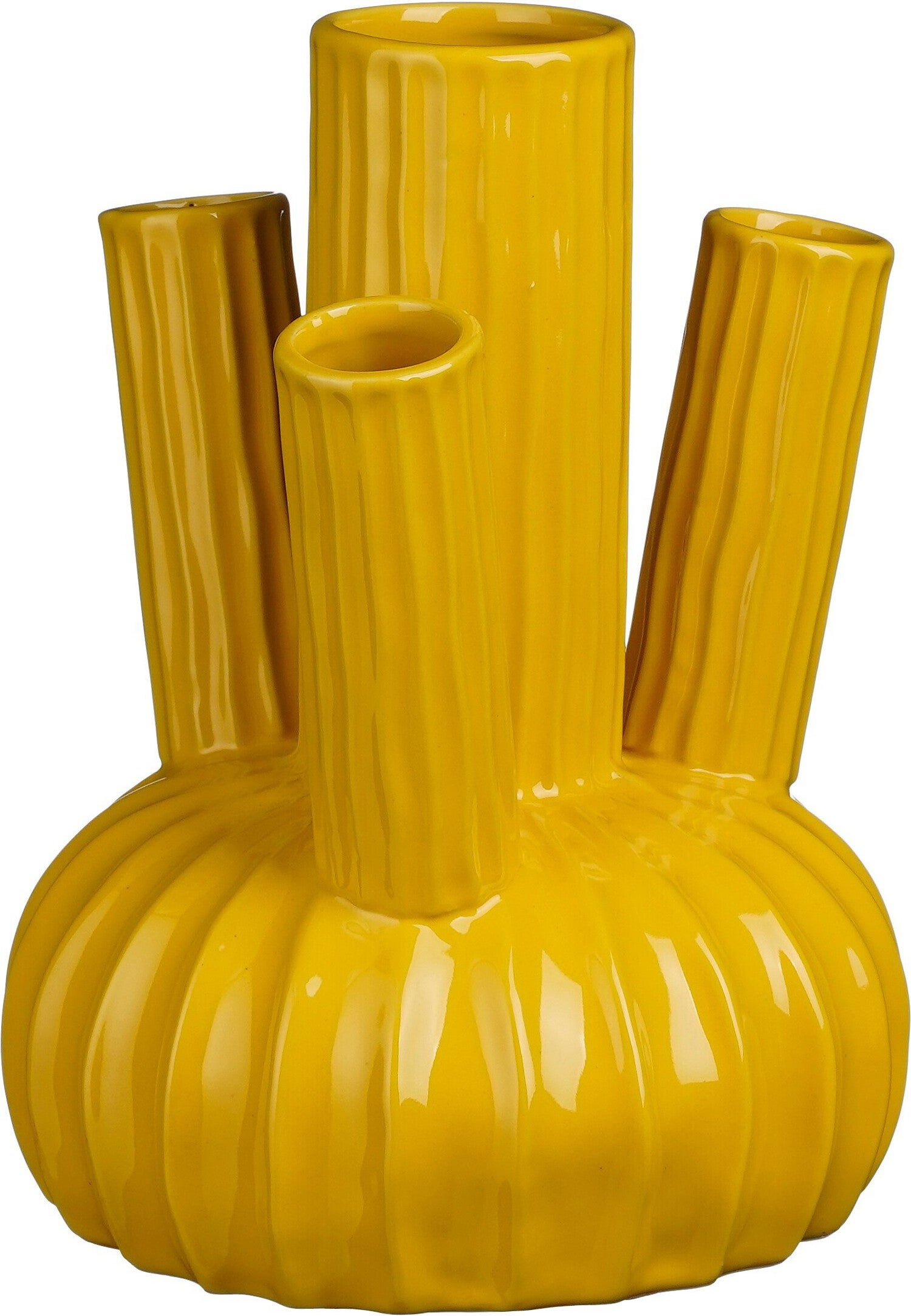 Mica Decorations tulpenvaas Felipe geel D 20 H 27 cm