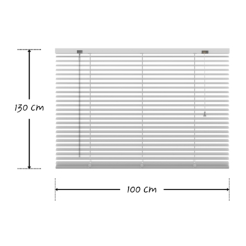 KARWEI aluminium jaloezie 16 mm wit (kleurnr. 201) 100x130 cm (bxh)