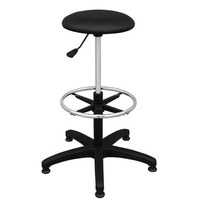 Siège technique TAB - tabouret assis-debout - hauteur réglable jusqu'à 82 cm - repose-pieds réglable - noir