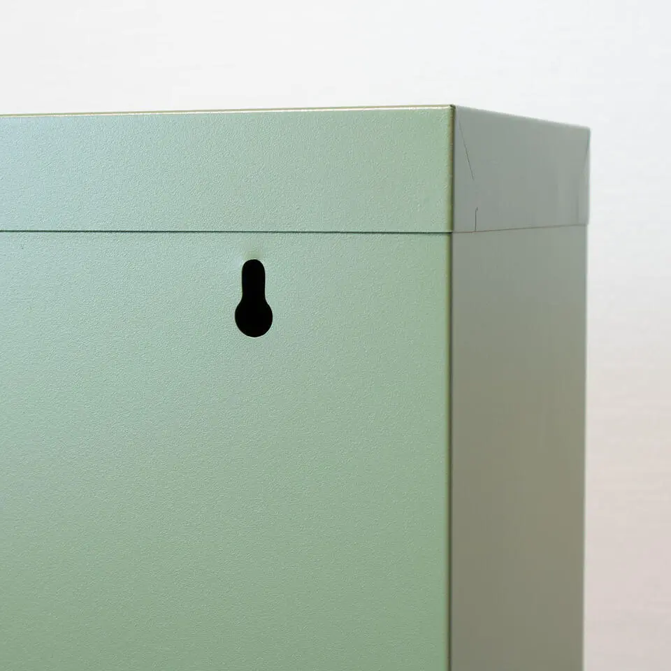 Hioshop Pisa schoenenkast groen metaal met 12 vakken