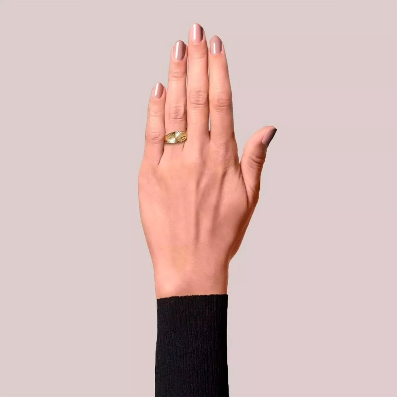 Jane Kønig Reflection Signet Blank Ring 18 kt. Forgyldt Sølv RSR01-G-AW2000_50