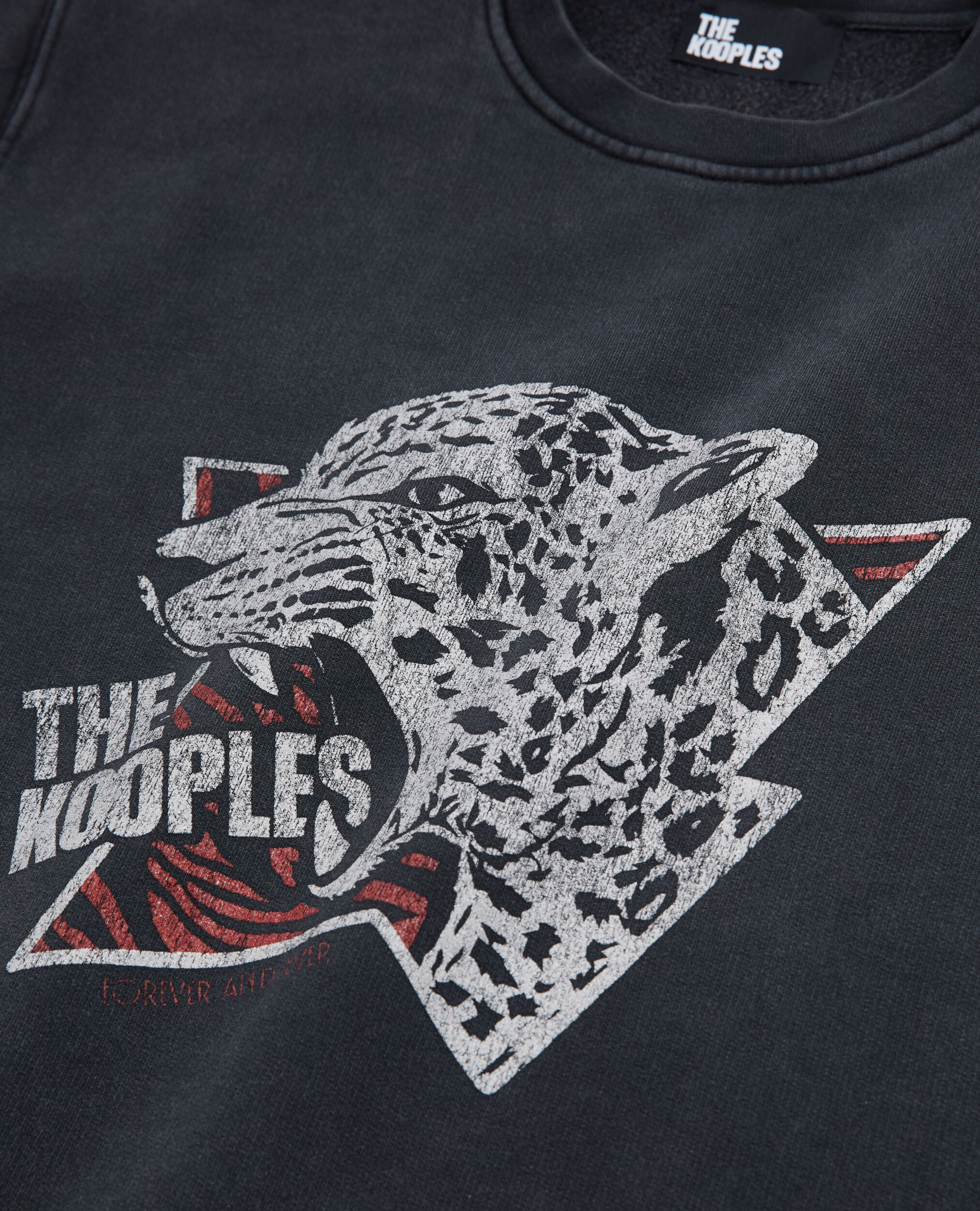 Sweatshirt sérigraphié tigre noir