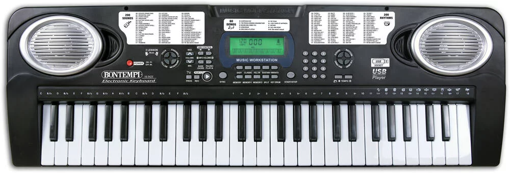CLAVIER NUMERIQUE 54 TOUCHES  AVEC  PIEDS EN METAL ET ADAPTATEUR PORT USB