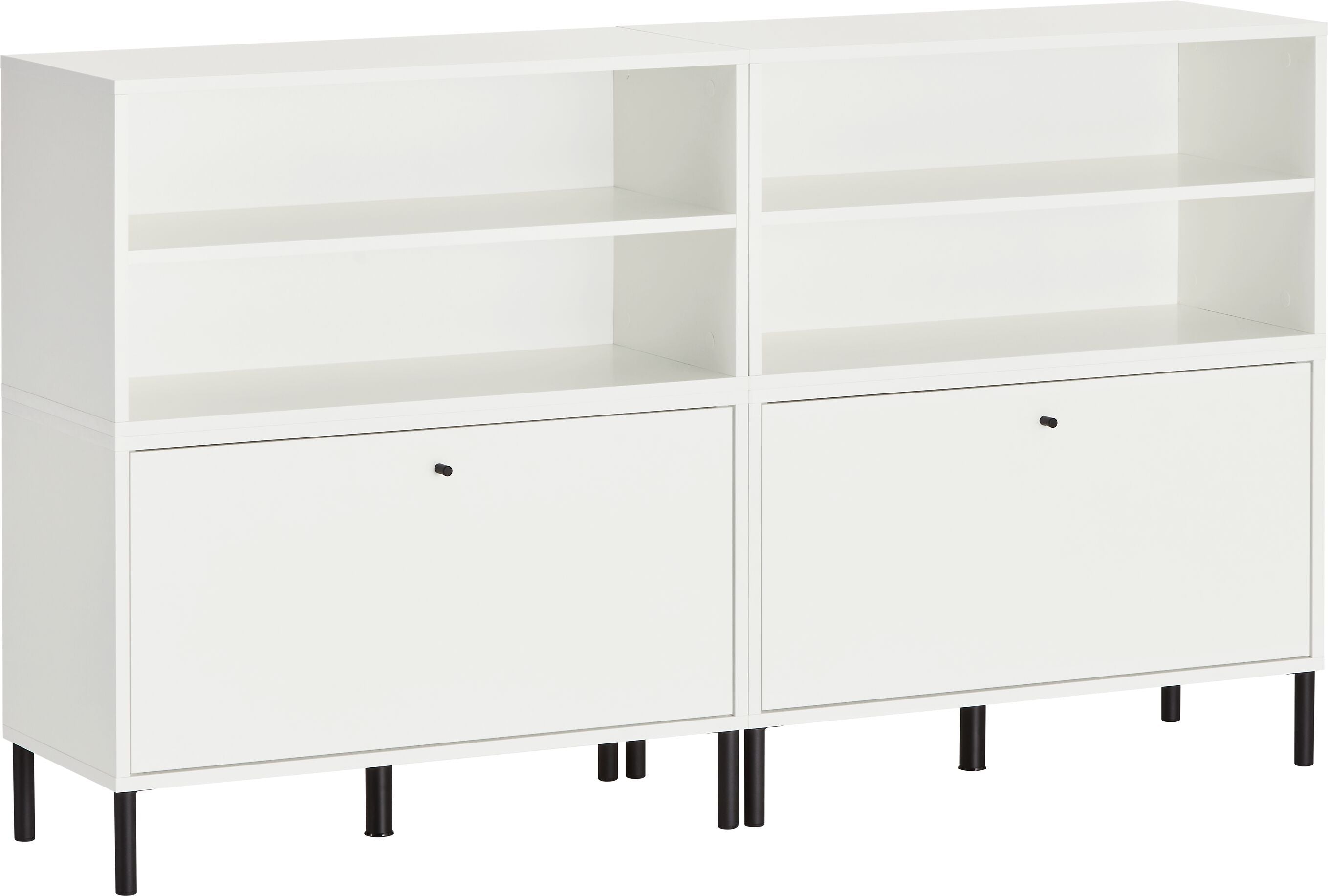 FINJA Sideboard - Weiss / B: 160.0 cm x T: 36.0 cm x H: 92.0 cm