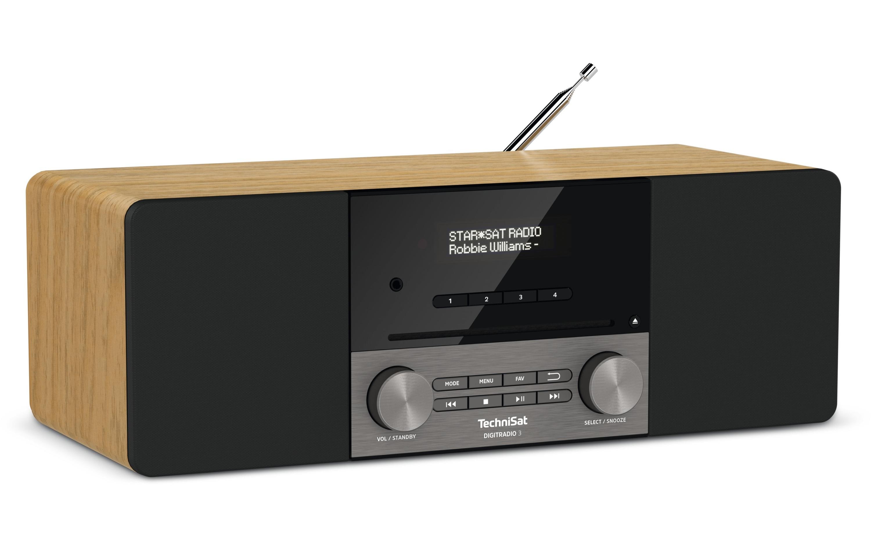 DigitRadio 3 Eiche<br>DAB+/UKW/CD-Stereoradio mit Bluetooth-Audiostreaming