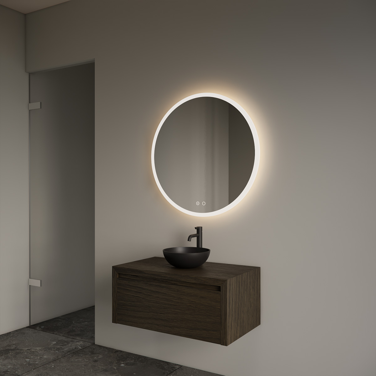 Gliss Design Ares badmeubel 70cm charcoal zonder waskom