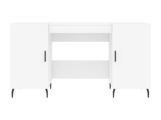 Bureau blanc 140x50x75 cm bois d'ingénierie