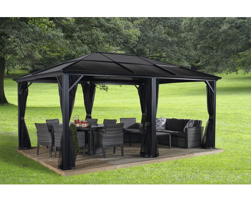 SOJAG Meridien Paviljoen 12x16 incl. montagebeugel klamboe 463 x 343 cm antraciet