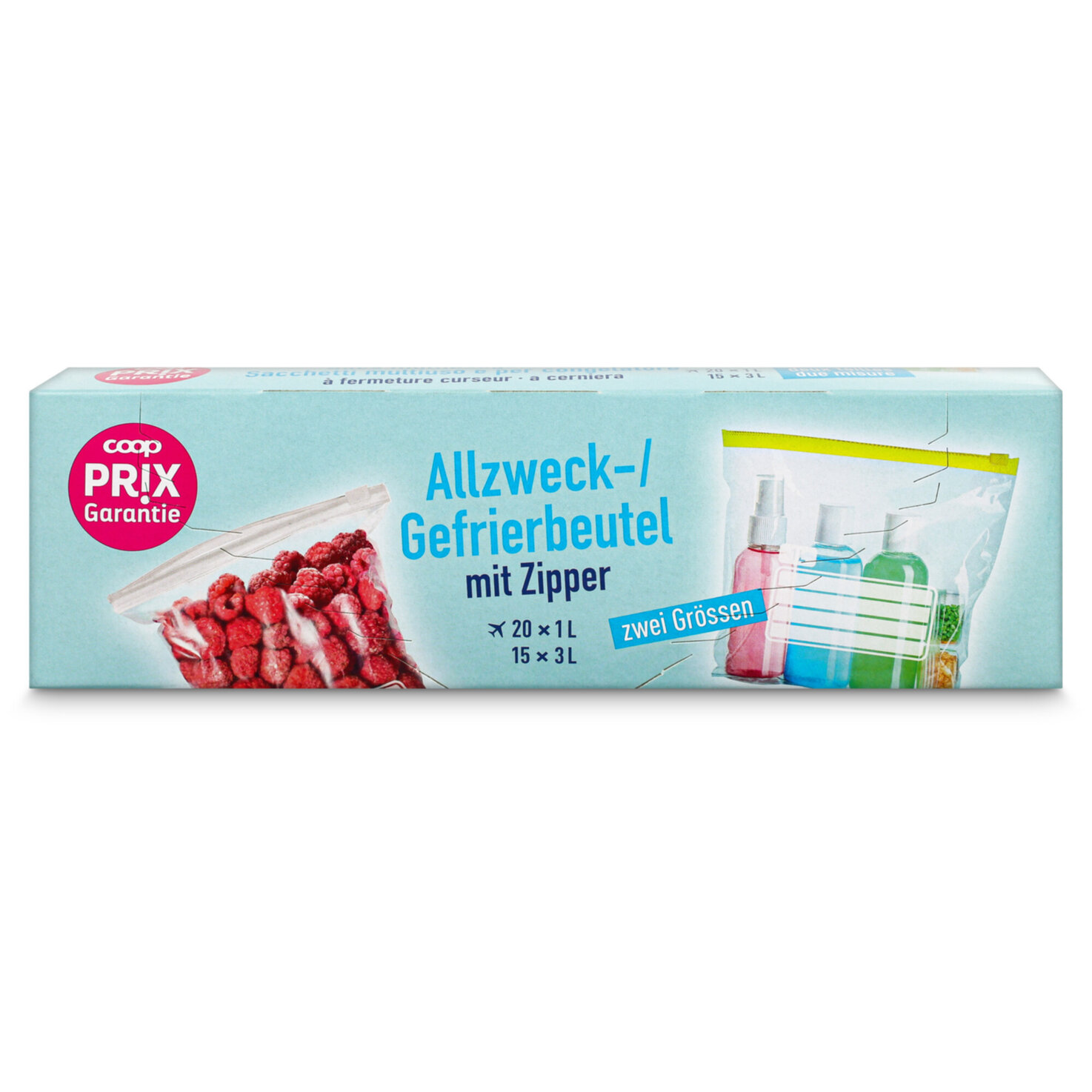 Prix Garantie Beutel Zip-Verschluss 1L 20 Stück + 3L 15 Stück