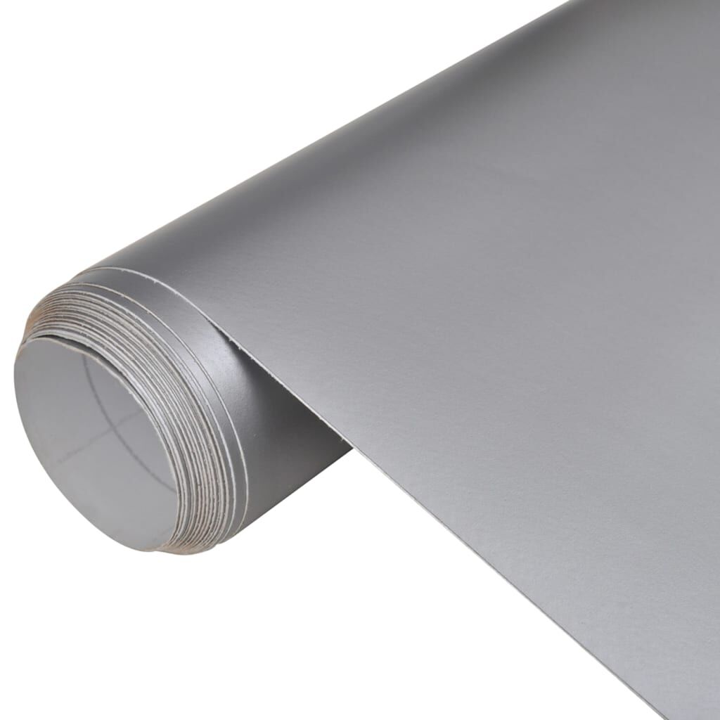 vidaXL Auto Wrap, Mat Zilver, 100x150 cm