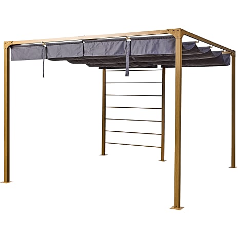 Bali pergola, trælook m. gråt cover