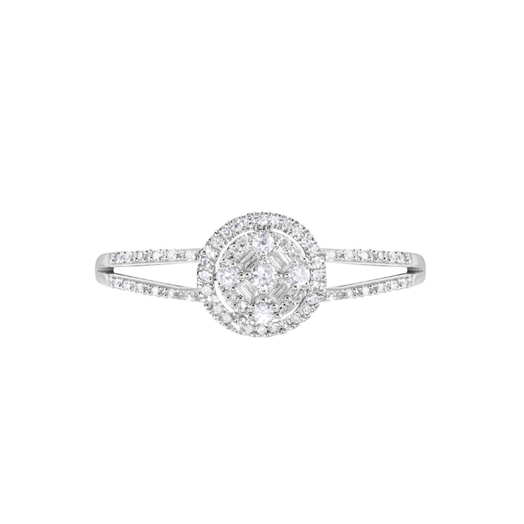 Bague Or Blanc Collection 1986 Diamants