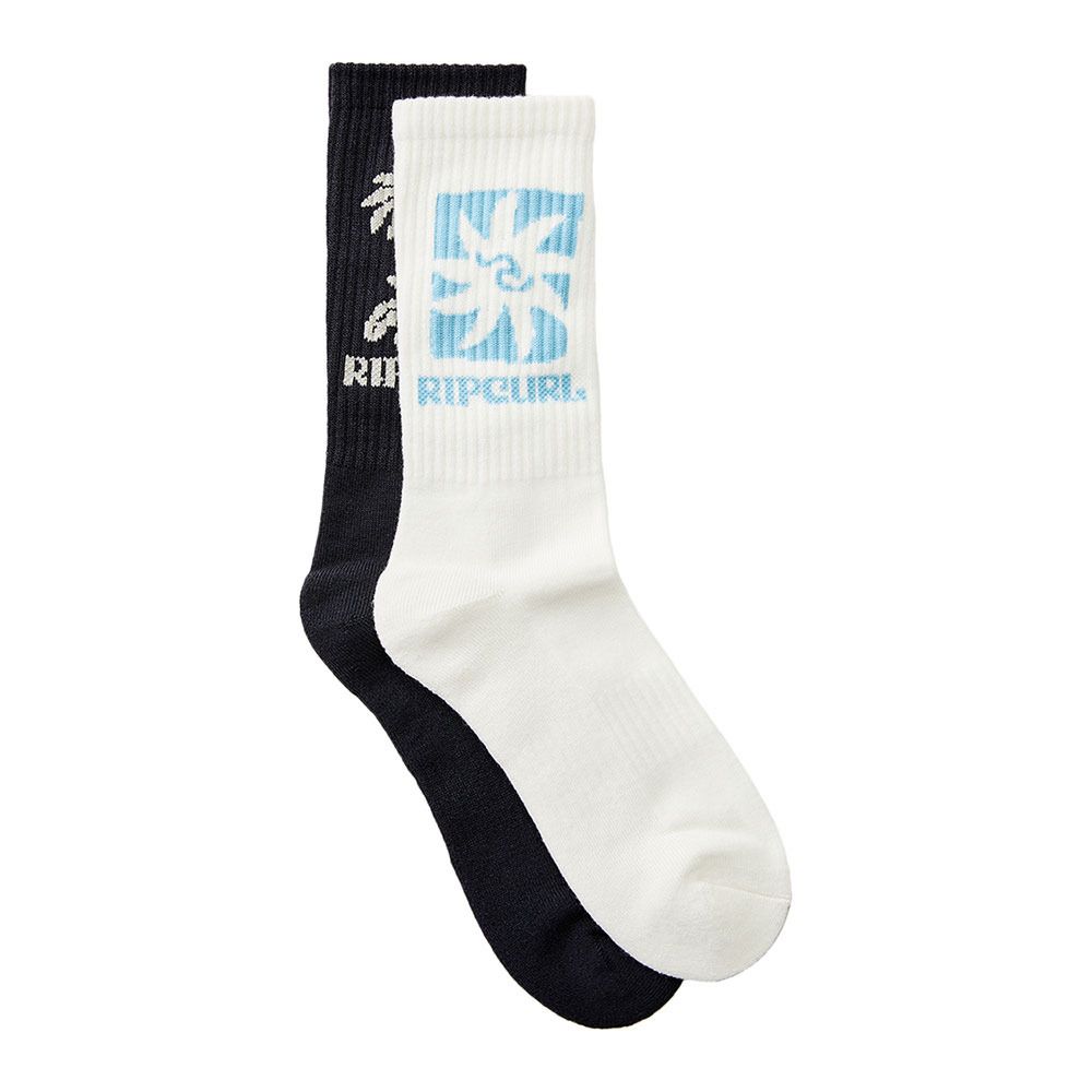 Rip Curl SALT WATER CULTURE ART ECO - Chaussettes x2 Homme black/white