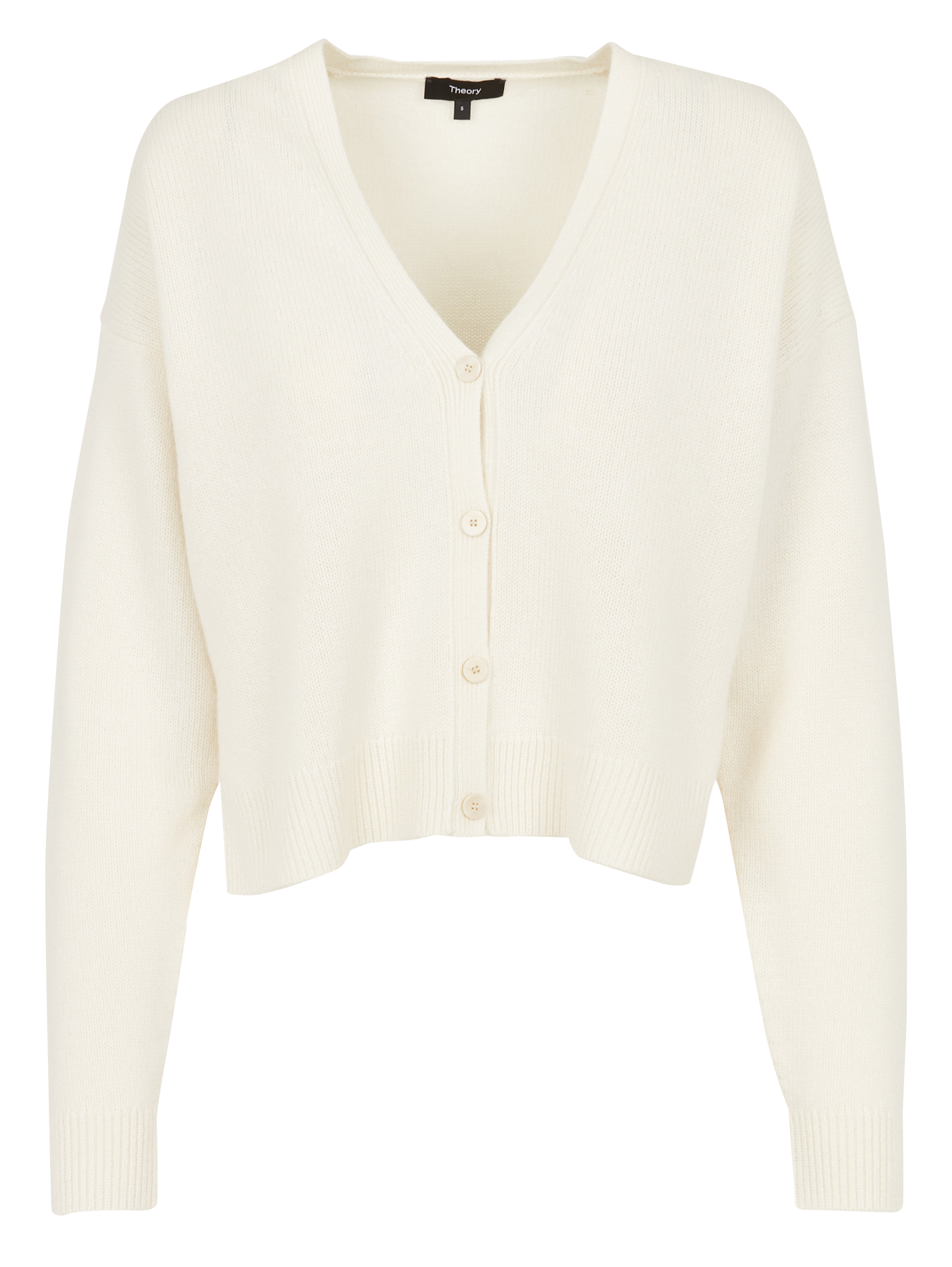 Gilet ample col V en laine mélangée | Blanc