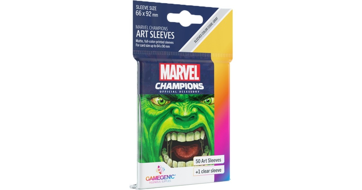 AsmodeeMarvel Champions Art Sleeves - Hulk  (50 stuks)