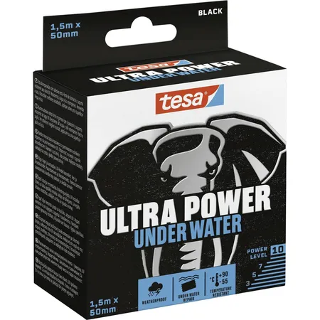 tesa Reparaturband Ultra Power Under Water schwarz 50mmx1,5m