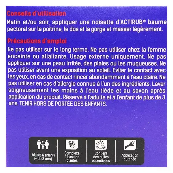 Santé Verte Actirub Bálsamo Peito 40ml