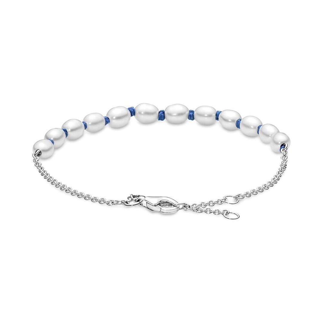 Pandora Süsswasserzuchtperle Blaue Bandkette Armband