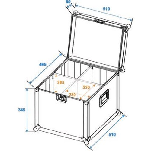 Omnitronic flightcase voor 4x PAR 64 Short