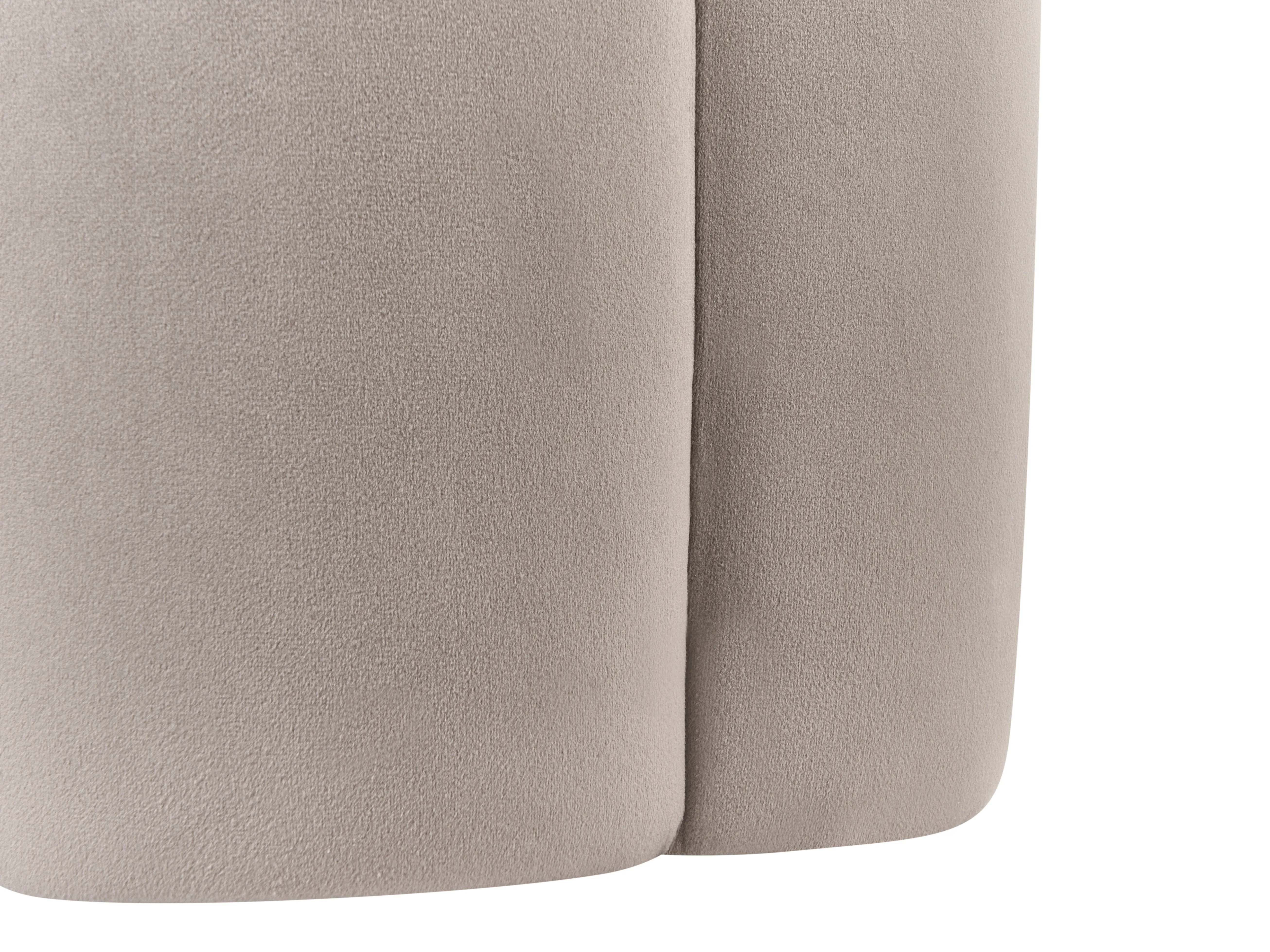 Poef TAPPEN Fluweel Taupe