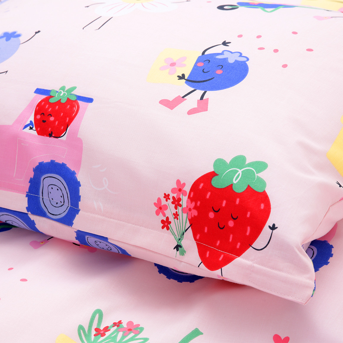 Topomini Renforcé Kinder Bettwäsche 100x135 cm rosa