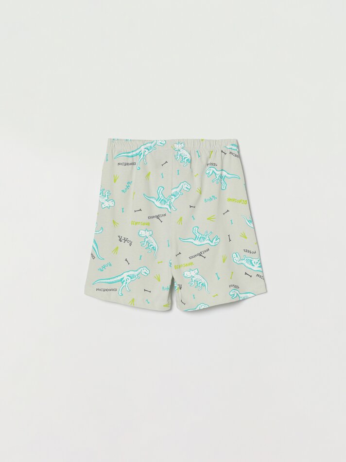Conjunto de pijama estampado - Cinza claro