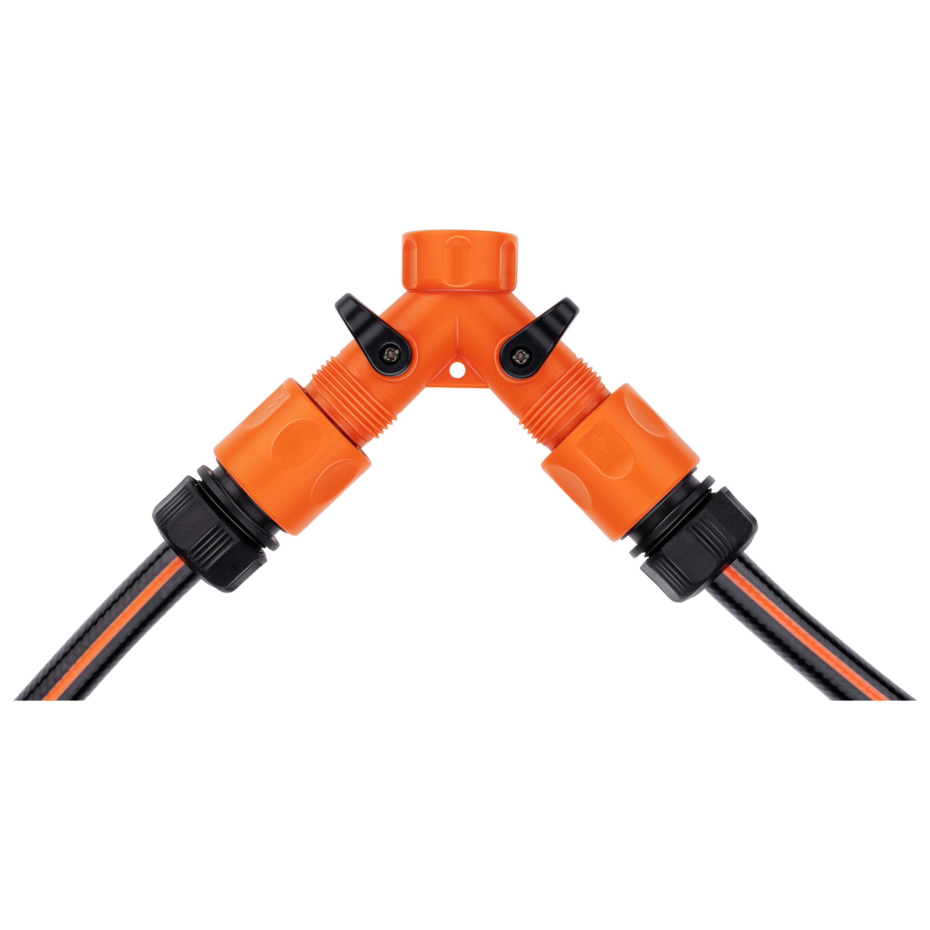 Wasserverteiler 2-Wege orange/schwarz