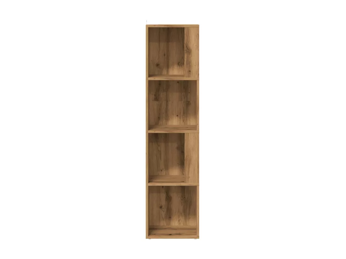 Armoire d'angle chêne artisanal 33x33x132 cm bois d'ingénierie
