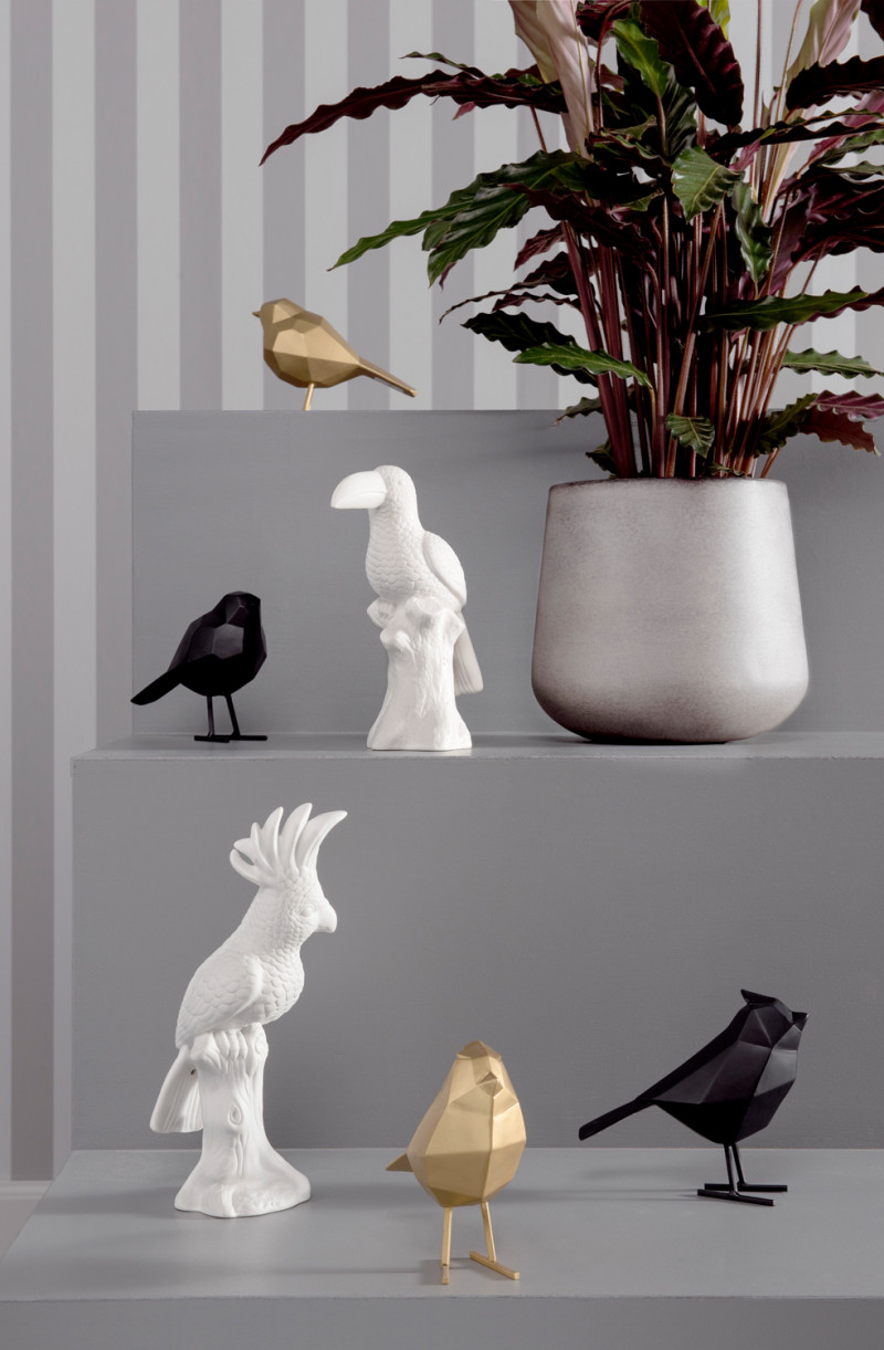 Statue Origami Bird Small PT3335BK Black