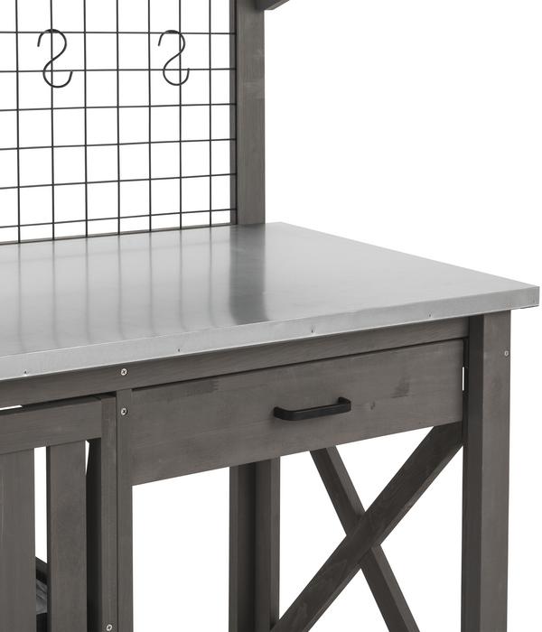 Dehner Holz-Pflanztisch Ottawa, grau, ca.