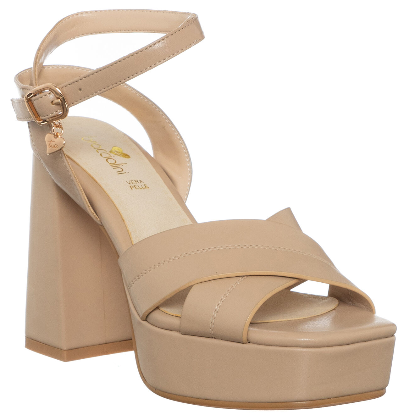 Tua By Braccialini Sandales Uzu beiges - Talon 10.5 cm