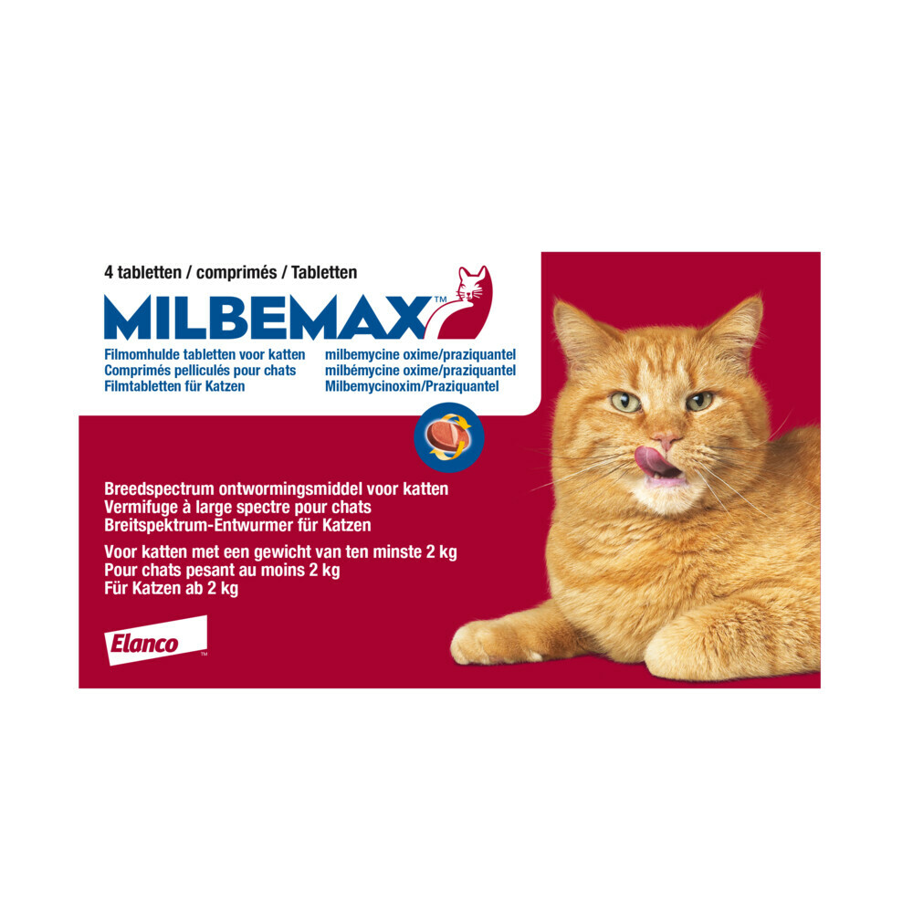 Milbemax Ontworming Tabletten Kat 2 - 12 kg2 x 2 tabletten
