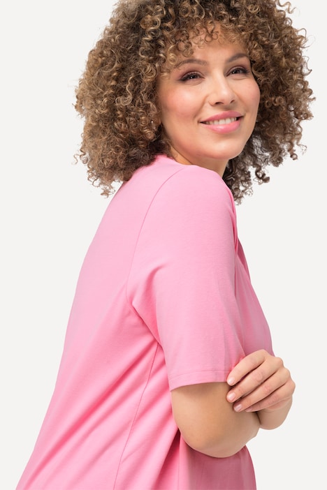 T-Shirt, A-Linie, V-Ausschnitt, Halbarm