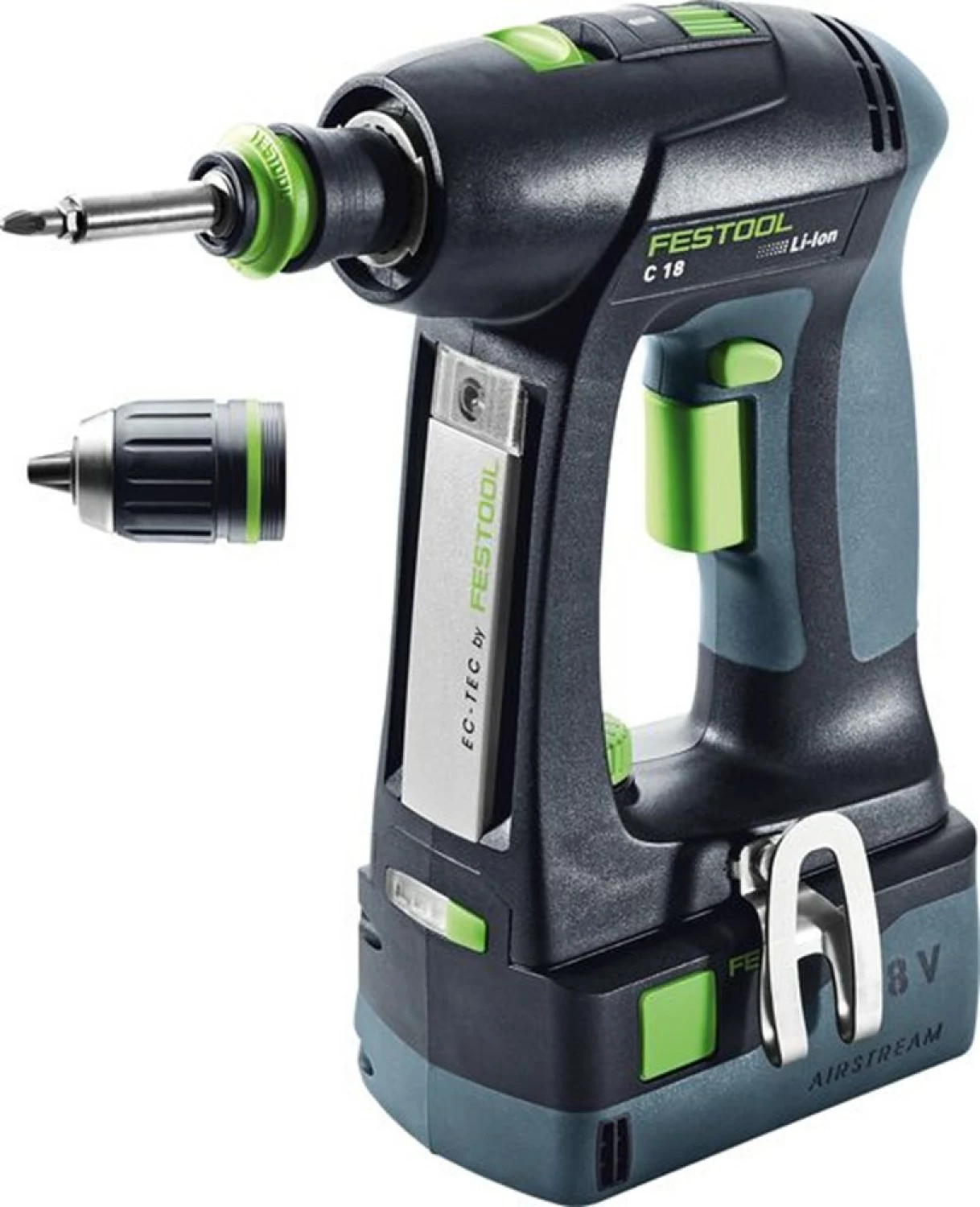 Festool C 18 HPC4,0 I-Plus 18V Li-Ion accu schroefboormachine set (2x 4,0Ah) in systainer - 45Nm - 40mm - koolborstelloos