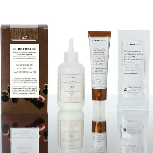 Korres Capillaire Coloration Permanente Blond Foncé Marron 6.7