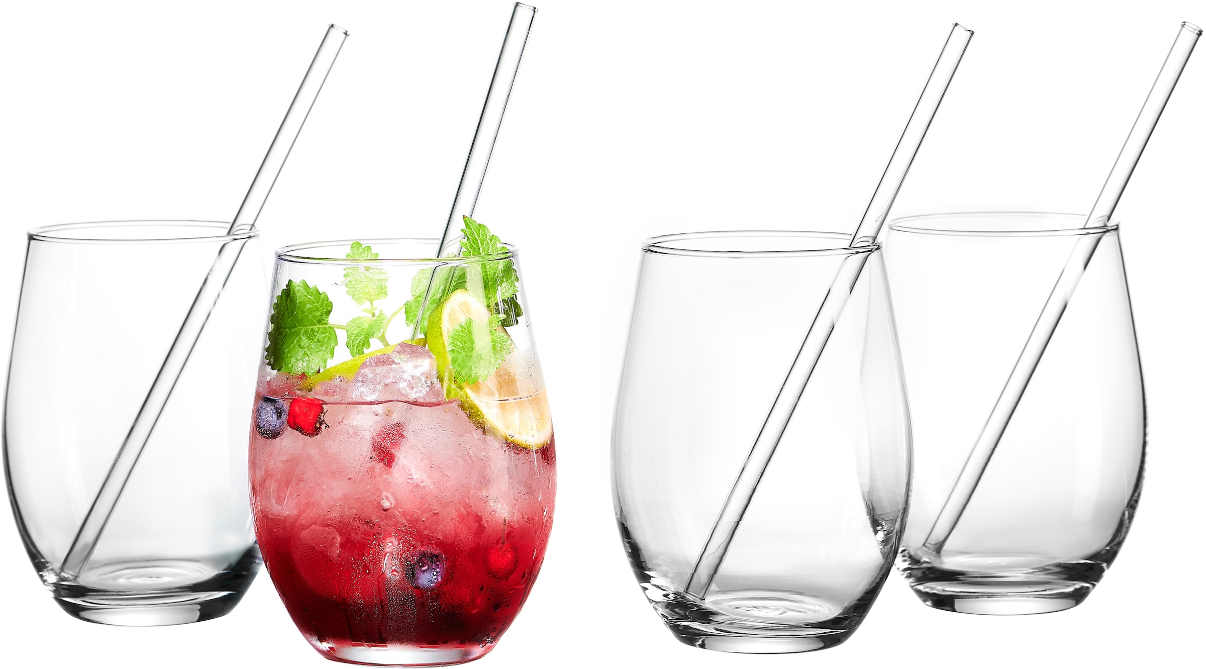 Ritzenhoff & Breker Longdrinkglas »Gin« 8-teilig, inkl. Glas-Trinkhalme, 590 ml