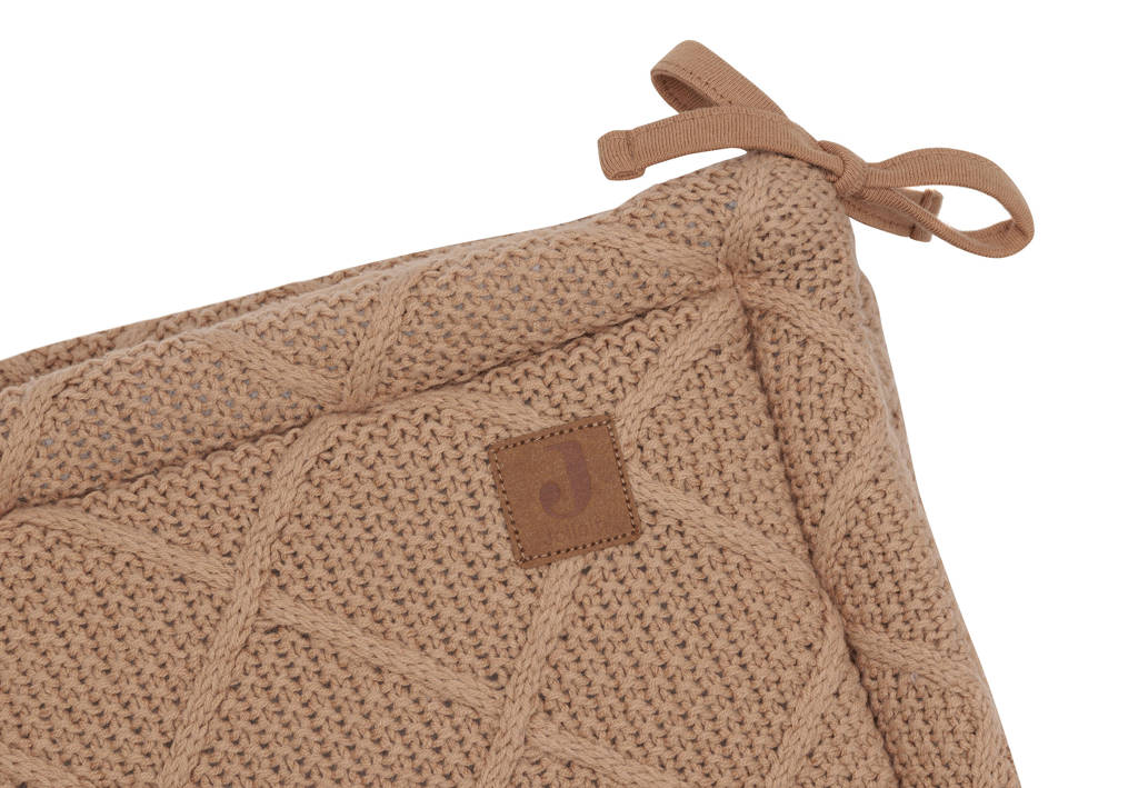 bed / box bumper Check Knit - Biscuit